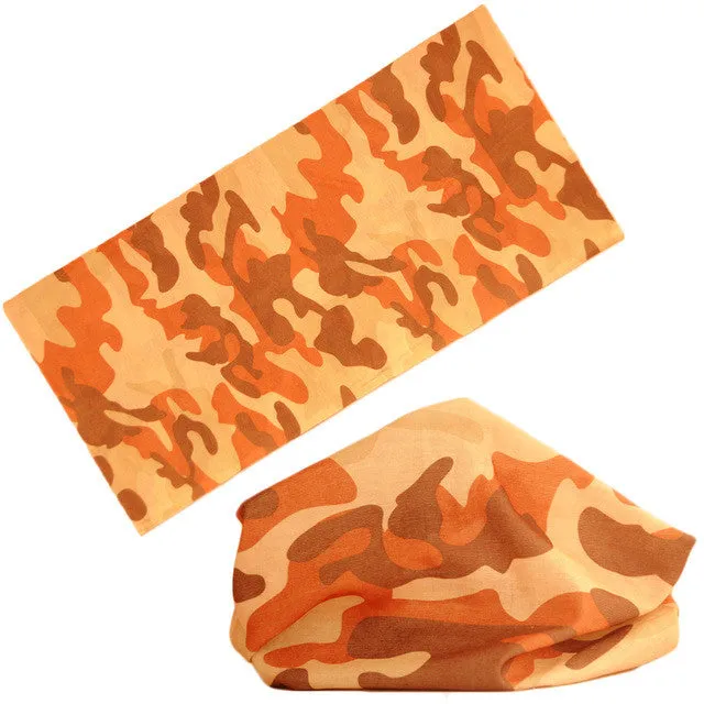 21 Style camouflage Polyester Scarves Outdoor Sports Bandanas Camping Headwear Hiking  Washouts Hunting Headwear Magic Scarves