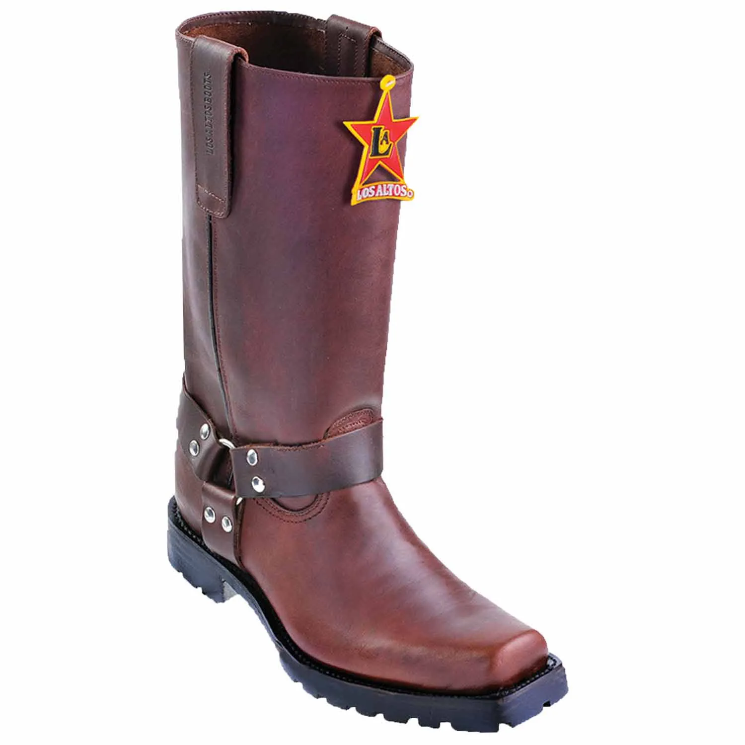 Men's Los Altos Genuine Leather Biker Boots 55T54