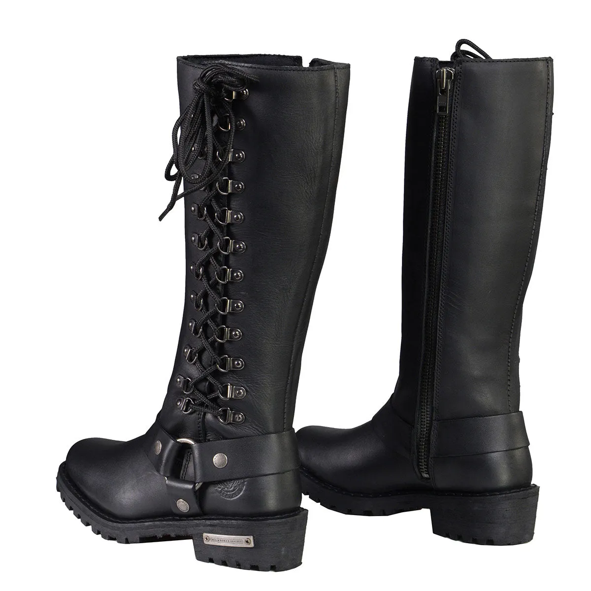 Milwaukee Leather MBL9365 Women's Classic Black Leather 14-Inch
