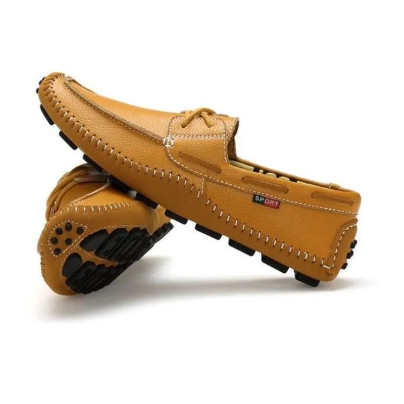Shoes - Fashion Men's Big Size Soft Genuine Leather Boat Shoes